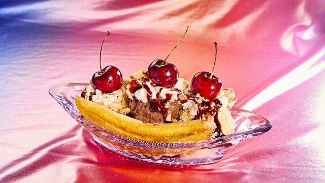 Banana Split with Peanuts: Three Scoops of Ice Cream and a Heavenly Treat