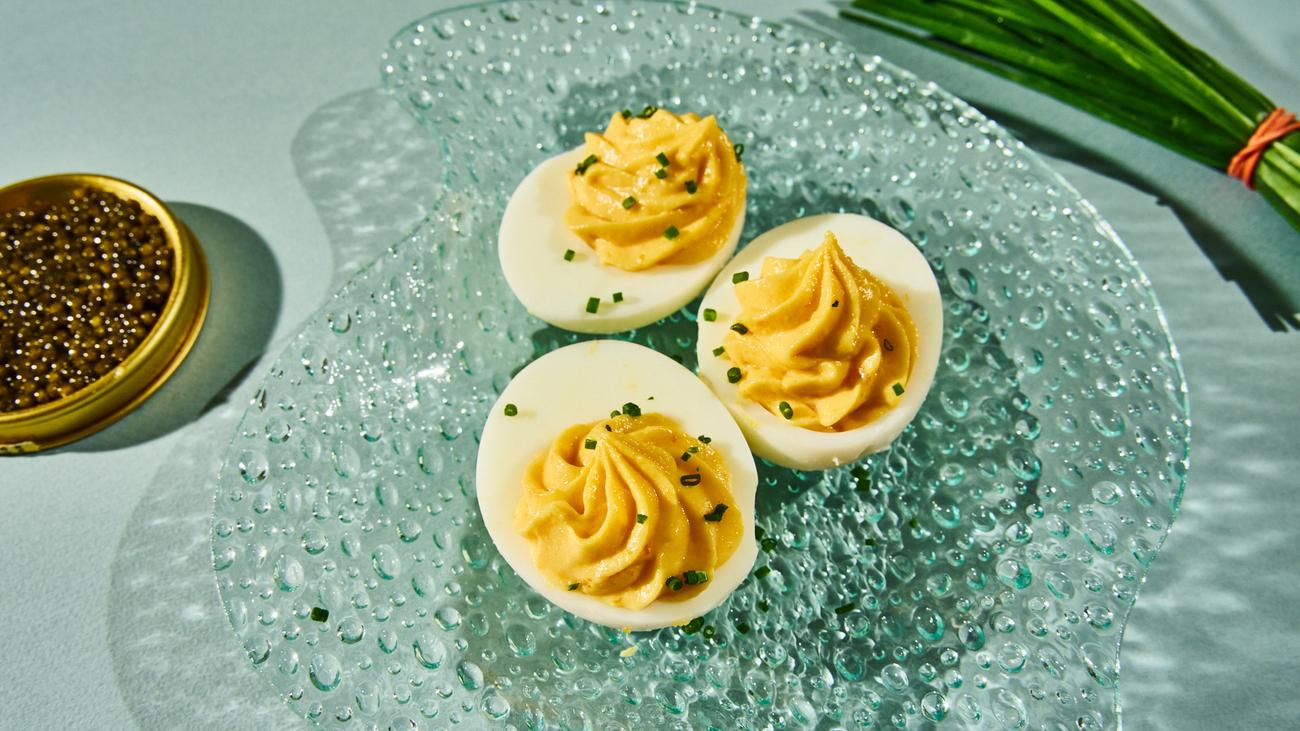 Œufs Mayonnaise mit Kaviar: Œufs Mayonnaise mit oder ohne Kaviar