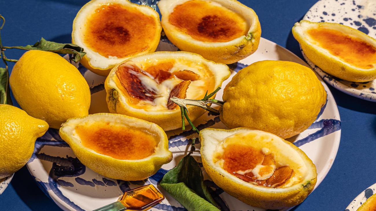 Karamellisierte Lemon Possets: Reif von der Insel