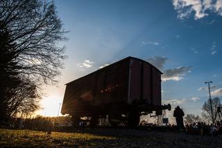 Deportationen in der NS-Zeit: Ein nachgebauter Wagon steht als Mahnmal an der ehemaligen Verladerampe im Konzentrationslager Bergen-Belsen.